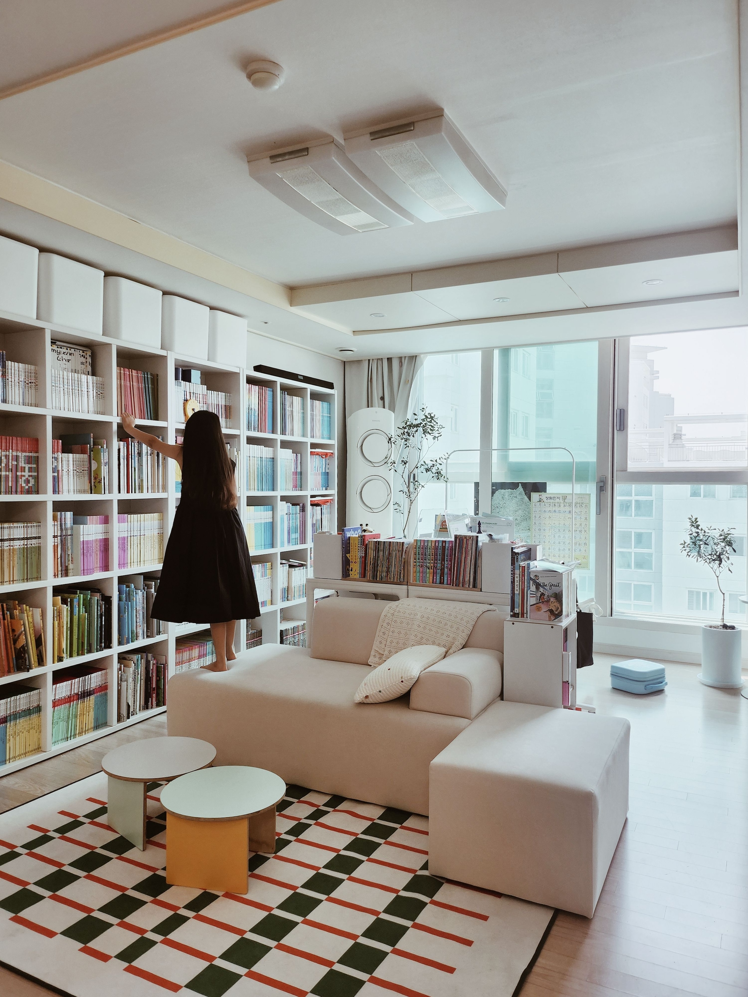 Checkered Chenille Mid-Century Area Rug user photo