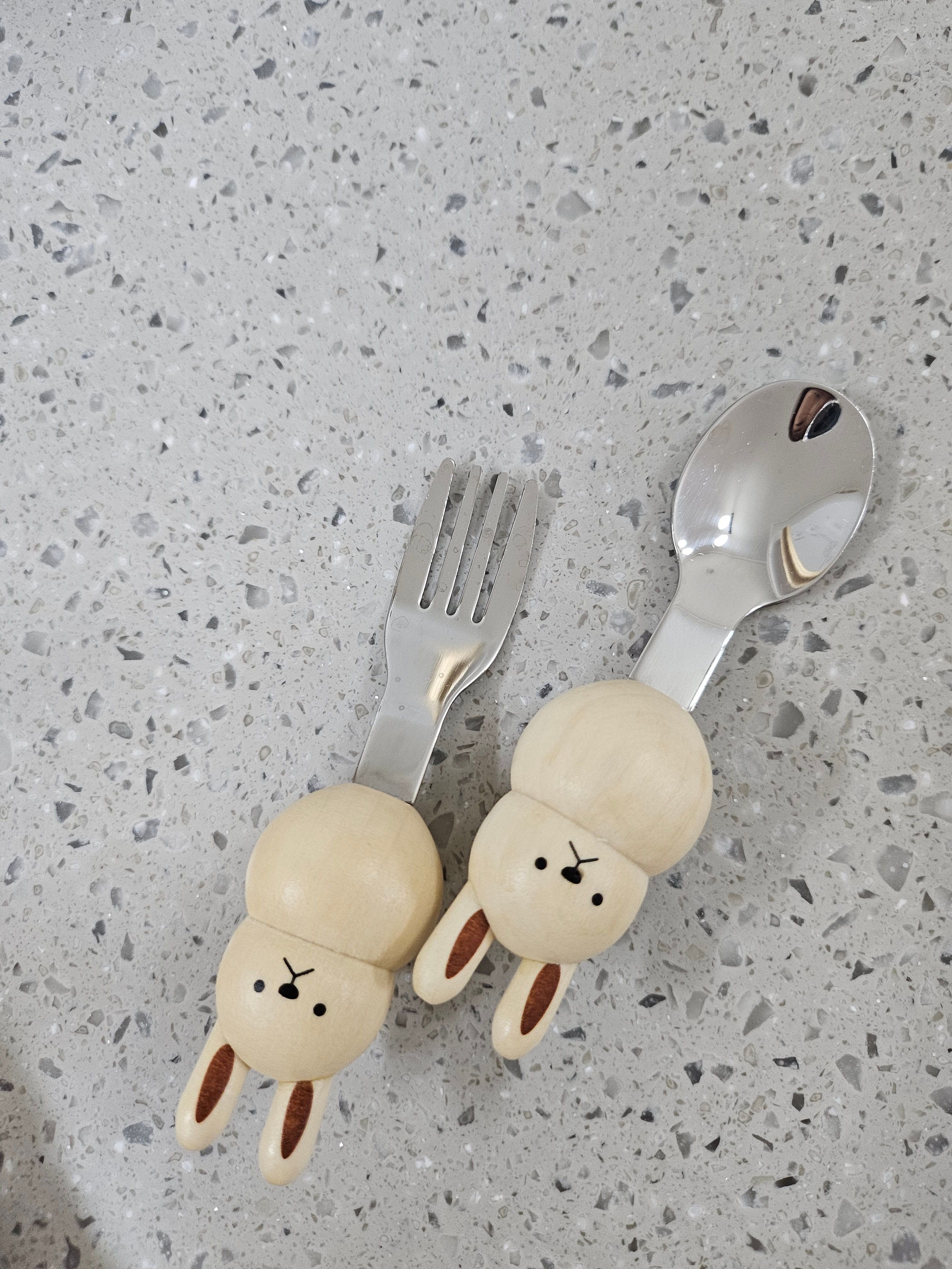 Chubby Animal Wood Handle Spoon & Fork Set (4-Piece) user photo