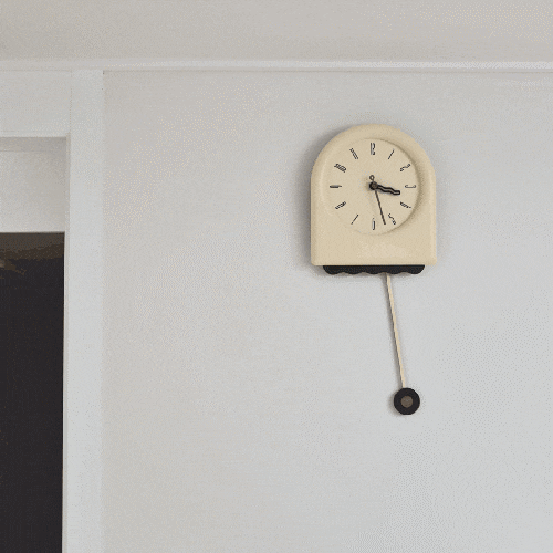 On My Mood Cream Pendulum Wall Clock user photo