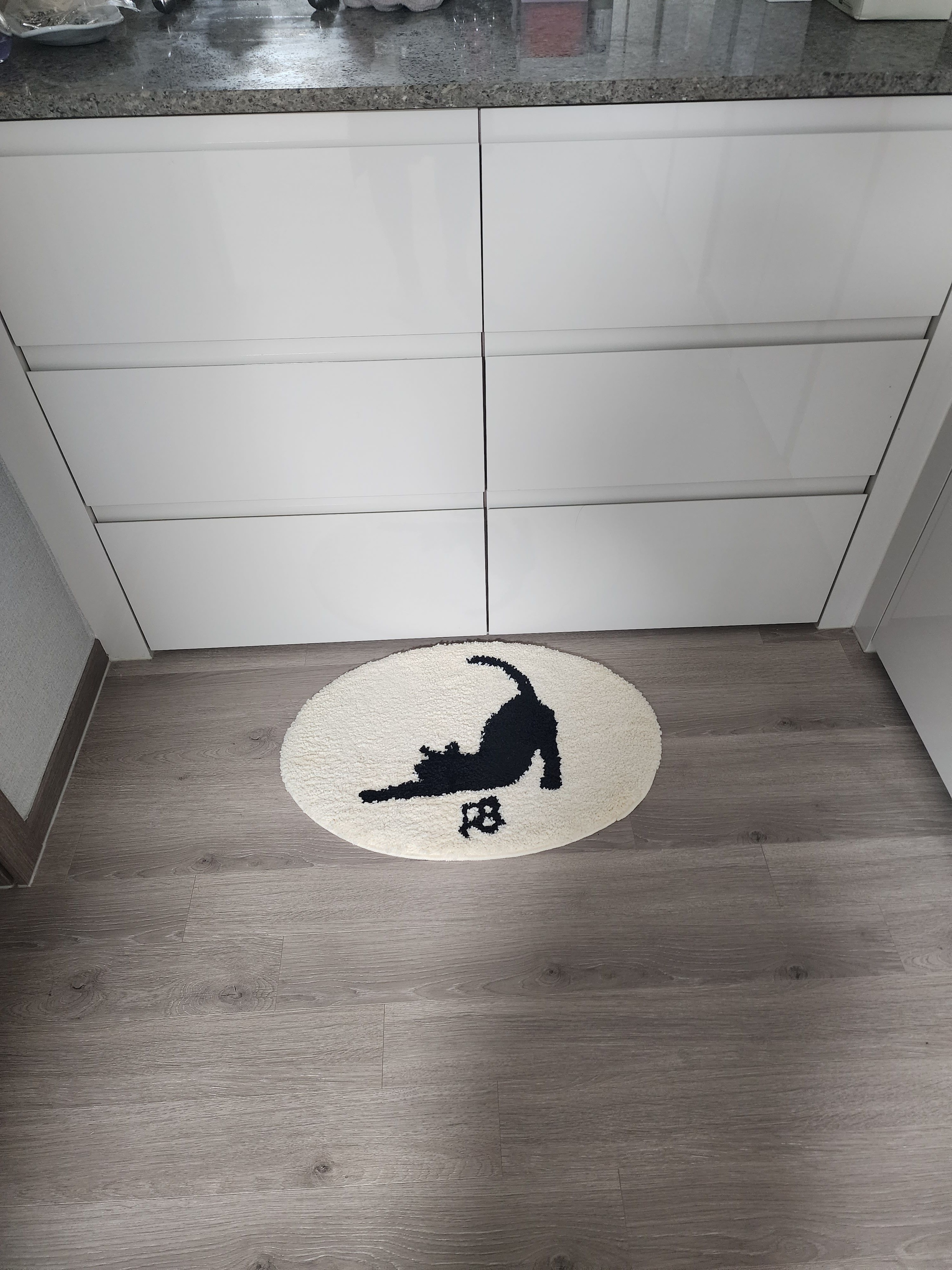 Elegant Cat Silhouette Accent Rug user photo