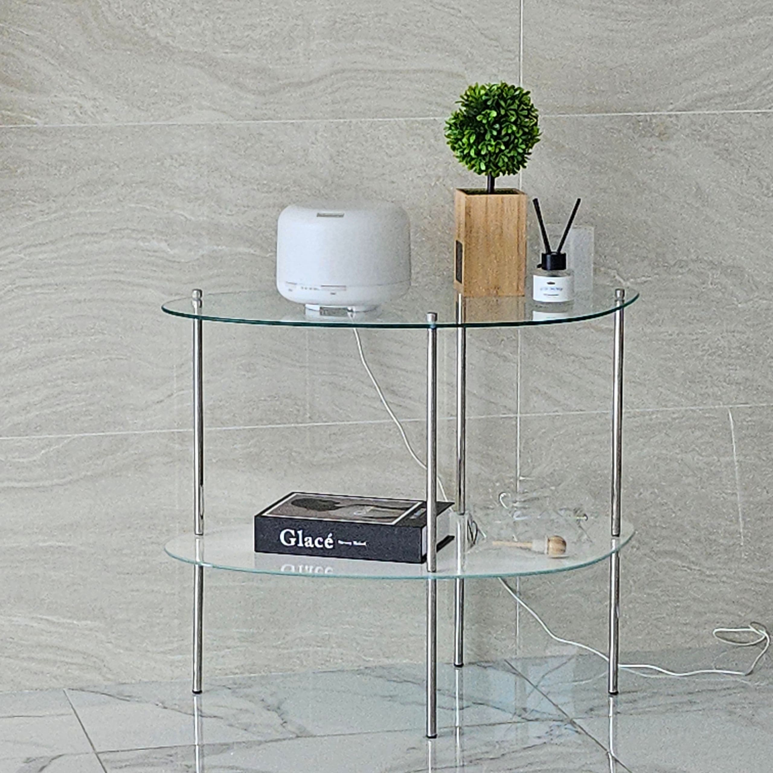 2-Tier Wavy Glass Table user photo