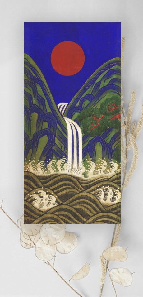 그림·사진 > 일월오봉도 족자 민화 일러스트 포스터 재물운 금전운 합격기원 그림 한국 전통 액자 벽장식 | 오늘의집 쇼핑