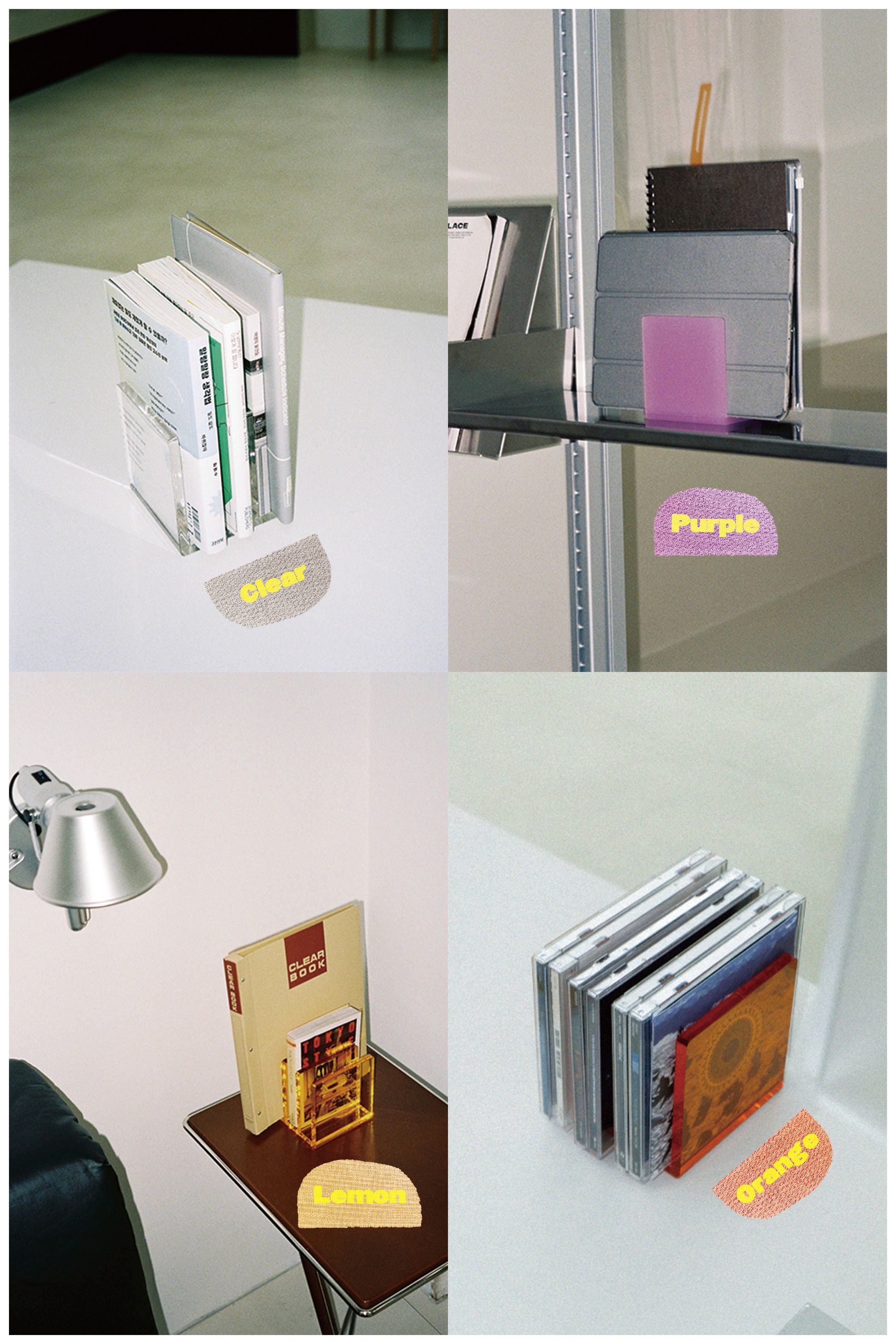 Description Stand 매거진랙 > 아크릴 미니 책꽂이 mini BOOK STAND (4-Colors) | 오늘의집 쇼핑