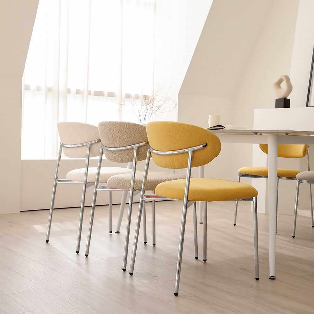 GMFURNITURE LEONA ダイニングチェア 2脚セット［8色］ ホワイト