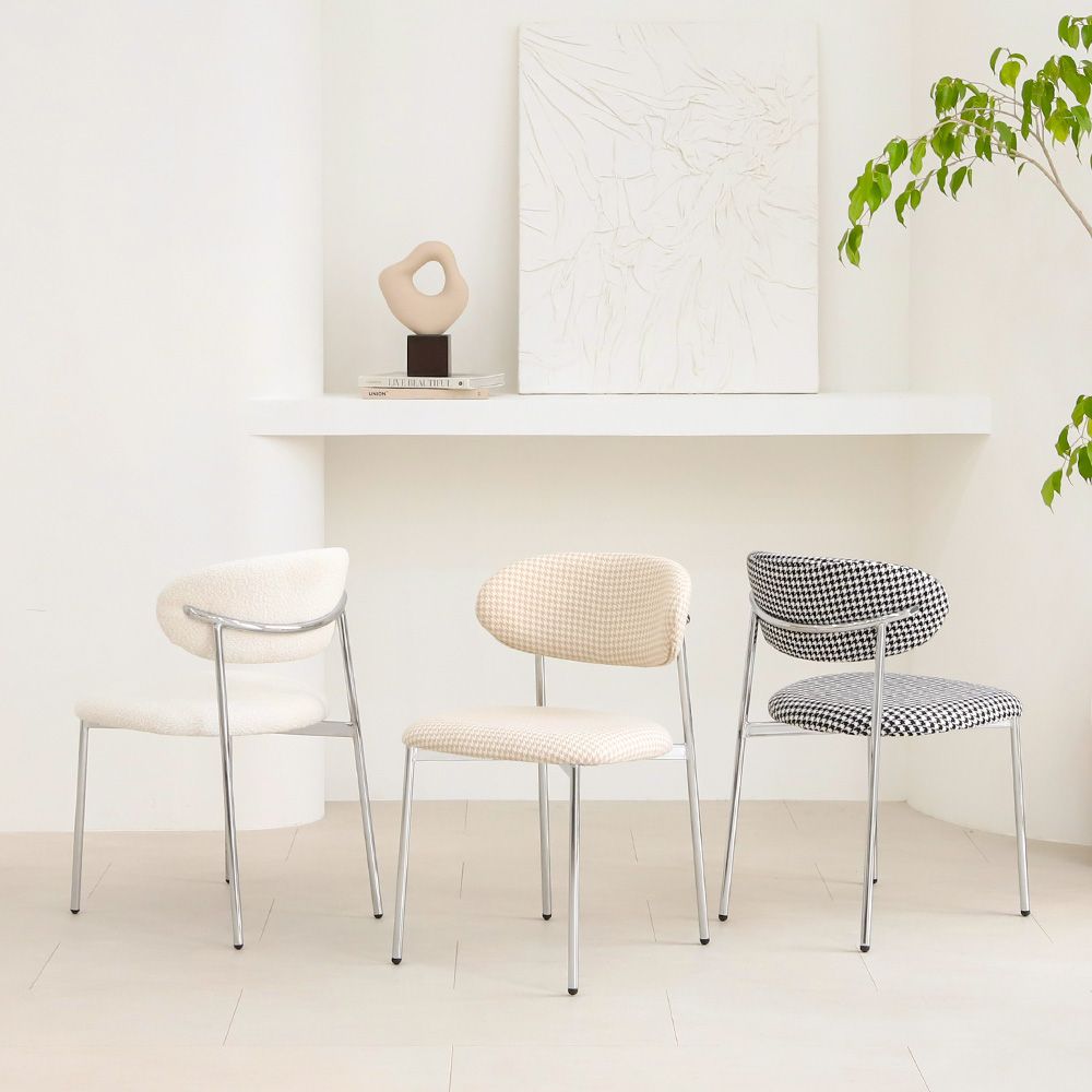 GMFURNITURE LEONA ダイニングチェア 2脚セット［8色］ シルバー