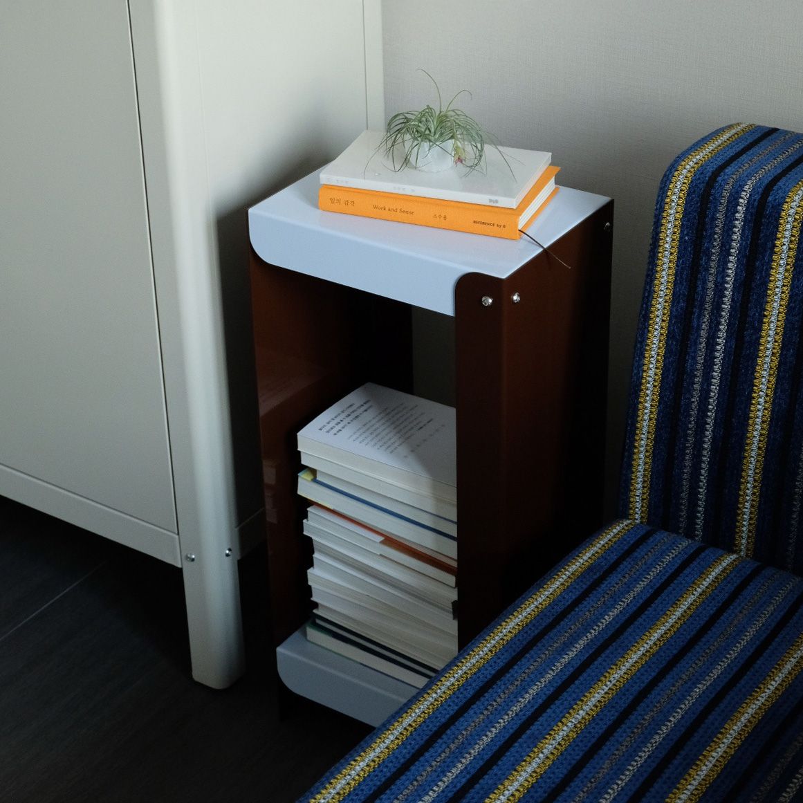 doingtools A LONG SHELF スチール サイドテーブル 収納付き［8色
