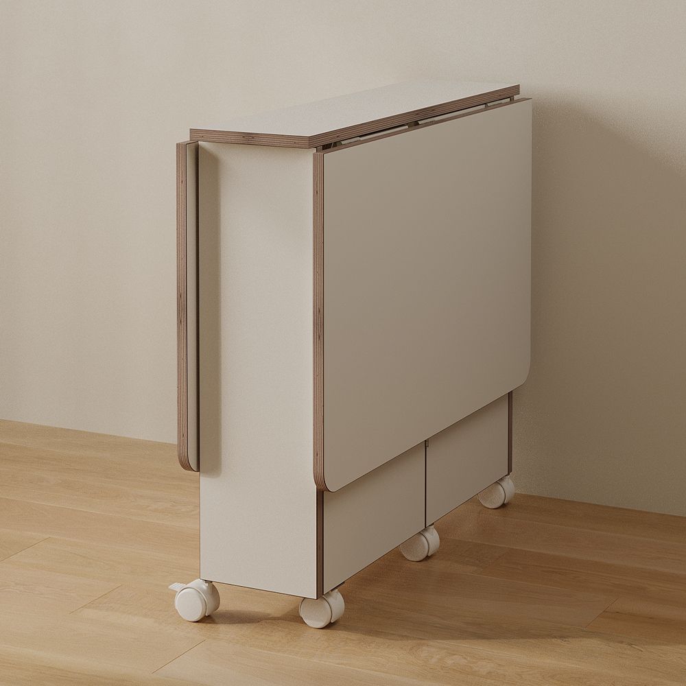 SOFSYS 伸長式 ダイニングテーブル 70-120cm ホワイト ホワイト 加工