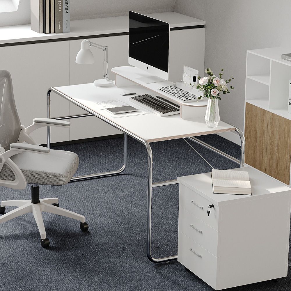 SOFSYS POINT デスク［2サイズ］ ホワイト 加工木材 幅 93cm 幅 133cm