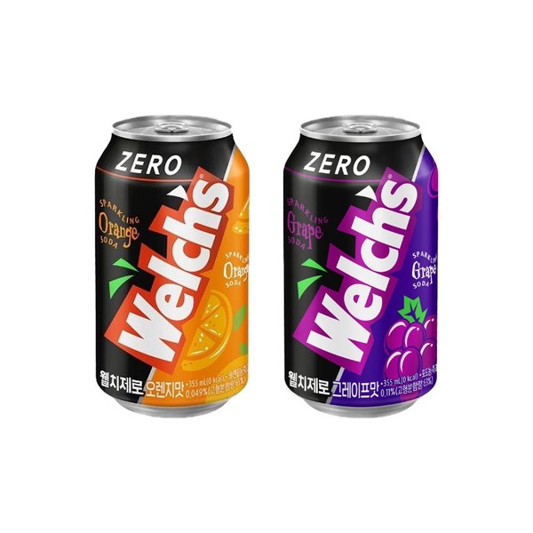 웰치스 제로 그레이프맛, 오렌지맛 선택 355ml*24개