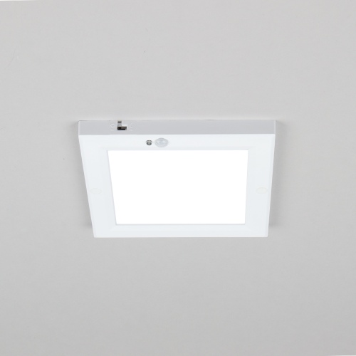 더쎈 LED 에코 8인치 슬림엣지 사각 센서등 20W 플리커프리 현관 베란다 계단 복도