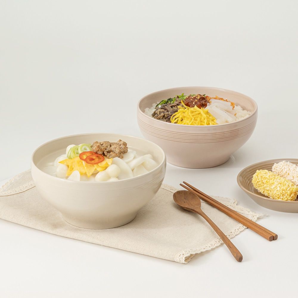 오늘의집 메종오브제 1+1 다인 면기 떡국 비빔밥 그릇 (총2P)