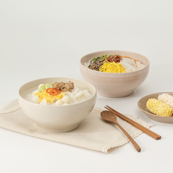 1+1 다인 면기 떡국 비빔밥 그릇 (총2P)