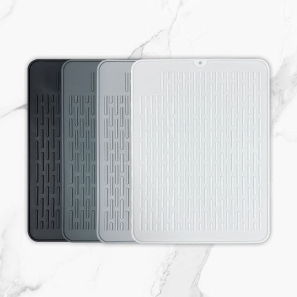 리빙첸 실리콘 싱크대 식기 건조 드라잉 매트 설거지 물빠짐
