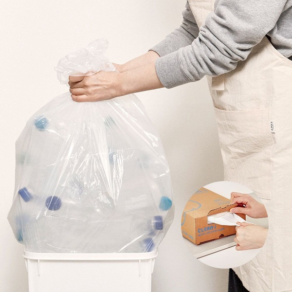 뽑아쓰는 재활용 분리수거 비닐 배접 봉투(40L/60L) 100매/200매