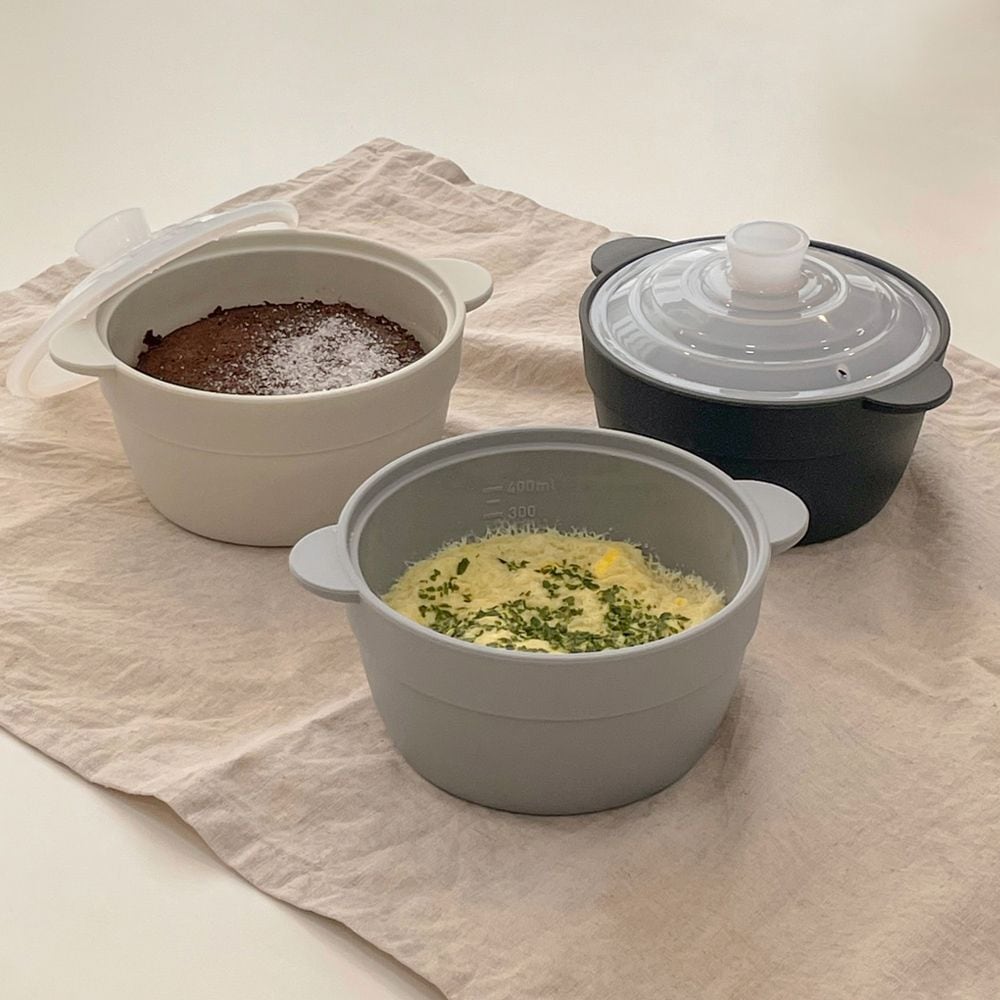 실리샵 국산 실리콘 조약돌 계란찜용기+뚜껑 500ml (전자레인지/오븐 사용가능) 3colors