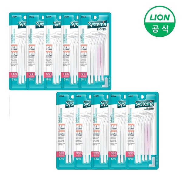 시스테마 치간칫솔 치간브러시 (SSS) 5개입 X 10개