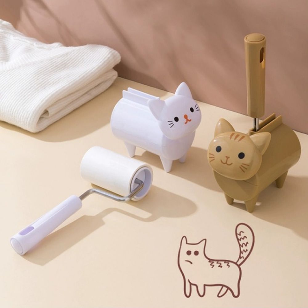 바이온 고양이 돌돌이 테이프 + 리필3P 테이프 클리너 털제거 먼지제거 롤테이프 돌돌이테이프