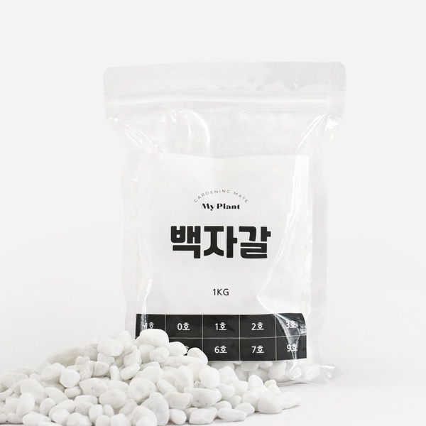 백자갈 1kg 3kg 5kg 소포장 화분 조경 어항 정원 인테리어 장식돌
