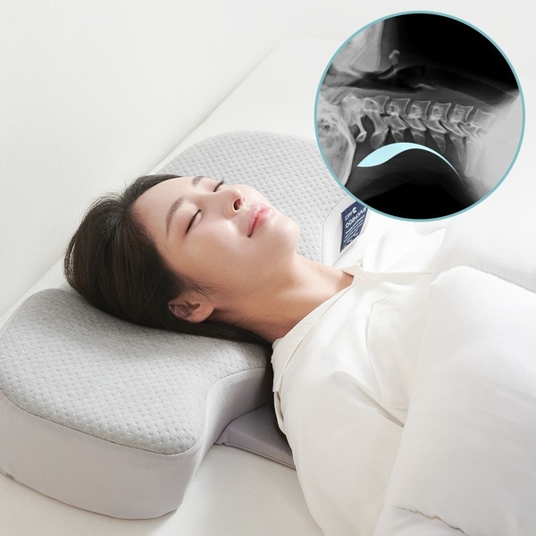 바치고 경추베개 거북목 일자목 목디스크 옆으로자는 낮은 코골이 방지 베개