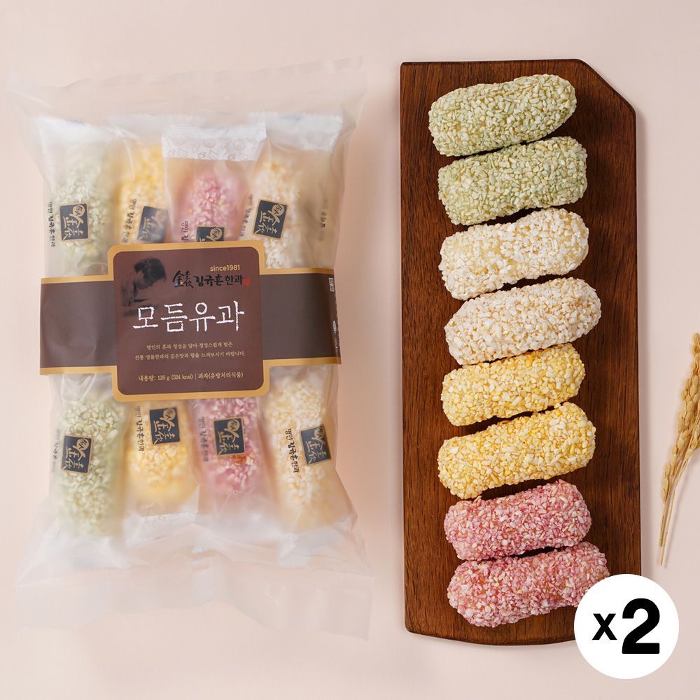 김규흔 한과 모듬 유과 128g*2봉