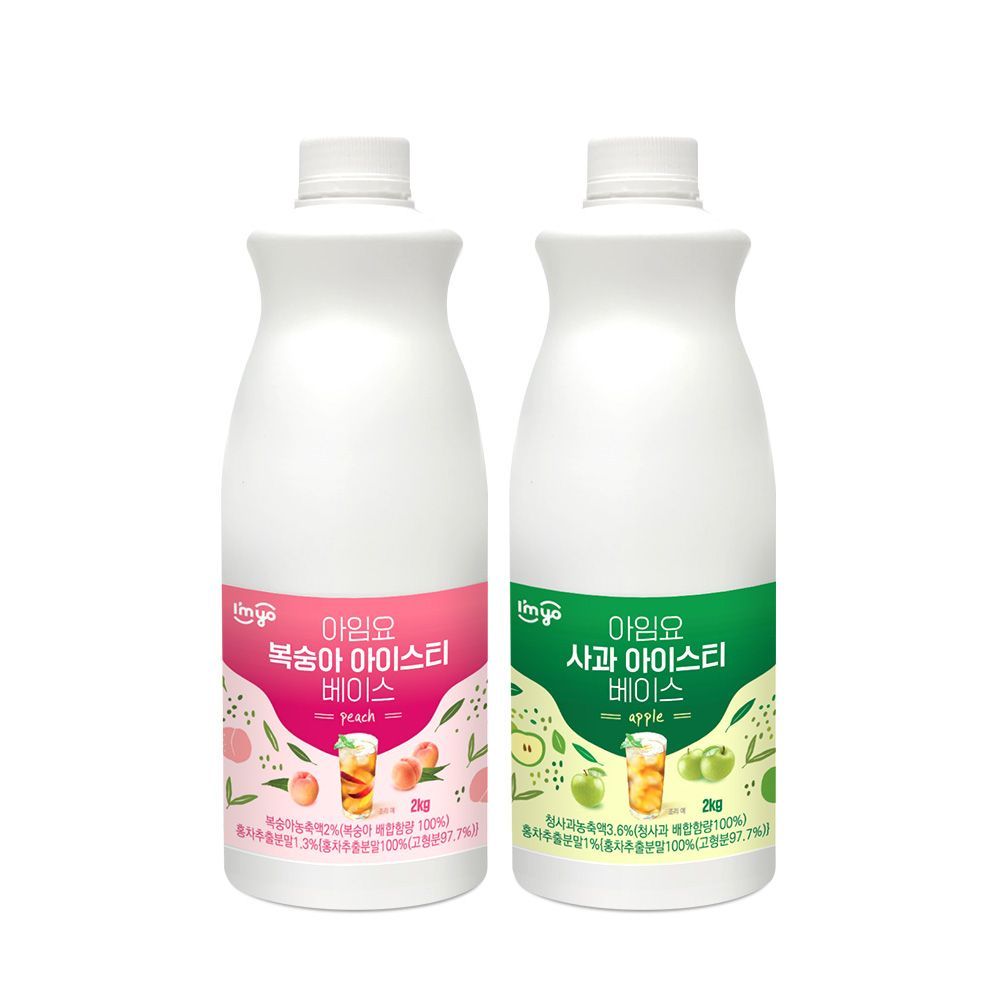 복숭아/사과 아이스티 베이스 2kg 가격 비교 아임요 복숭아/사과 아이스티 베이스 2kg