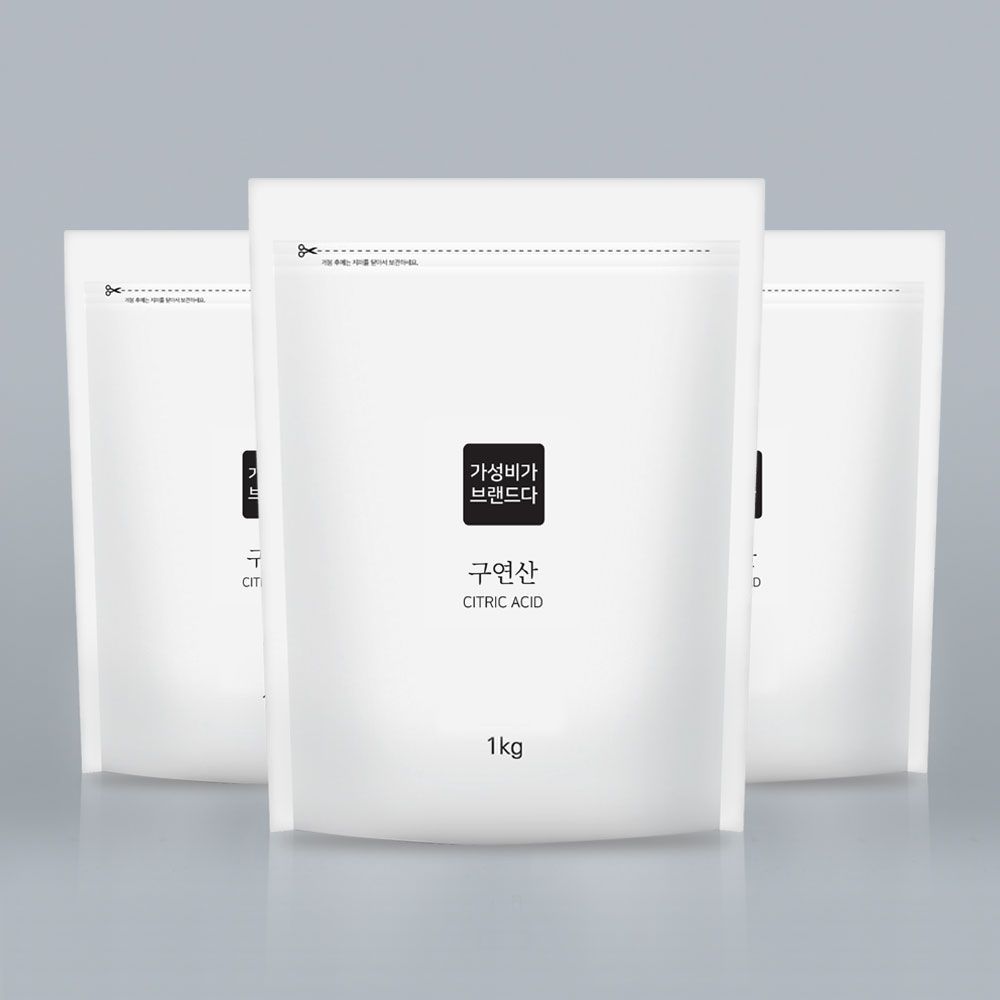 오늘의집 구연산 천연세제 1KG x 3개(지퍼백)
