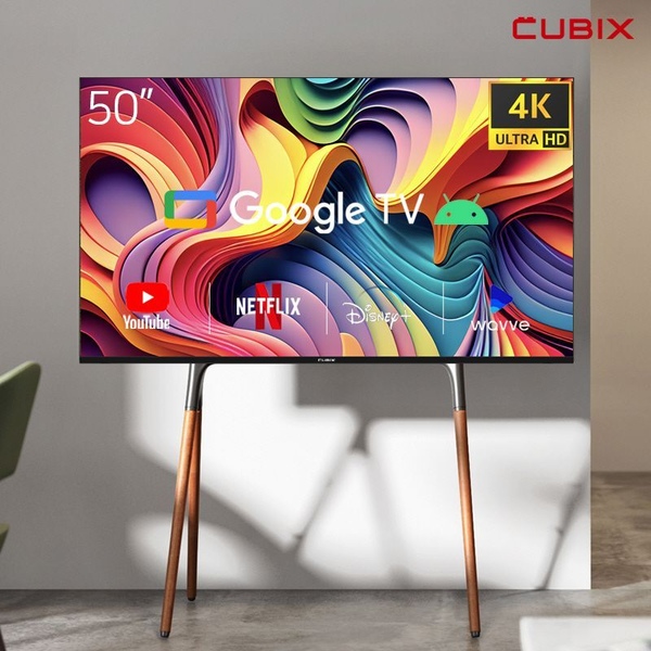 이젤큐빅스 127cm(50인치) 구글 스마트 4K UHD TV 안드로이드 에너지1등급
