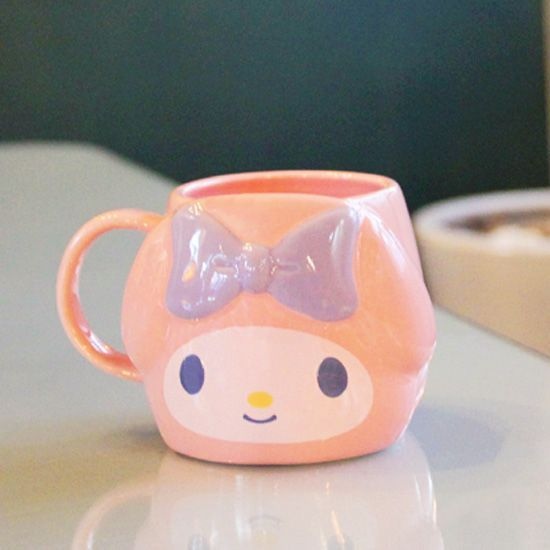 마이멜로디 입체 머그컵 390ml / 도자기 손잡이 전자레인지 식기세척기 가능 카페 산리오