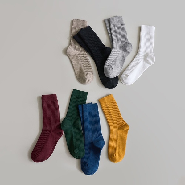 매일 톡톡한 워싱 디자인 양말 (여성용/남성용) 8colors
