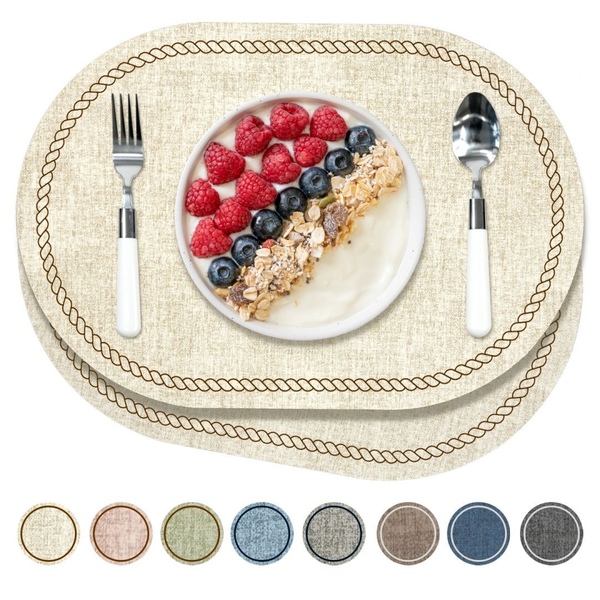 [1+1] 로프 가죽 식탁매트 테이블매트 8colors
