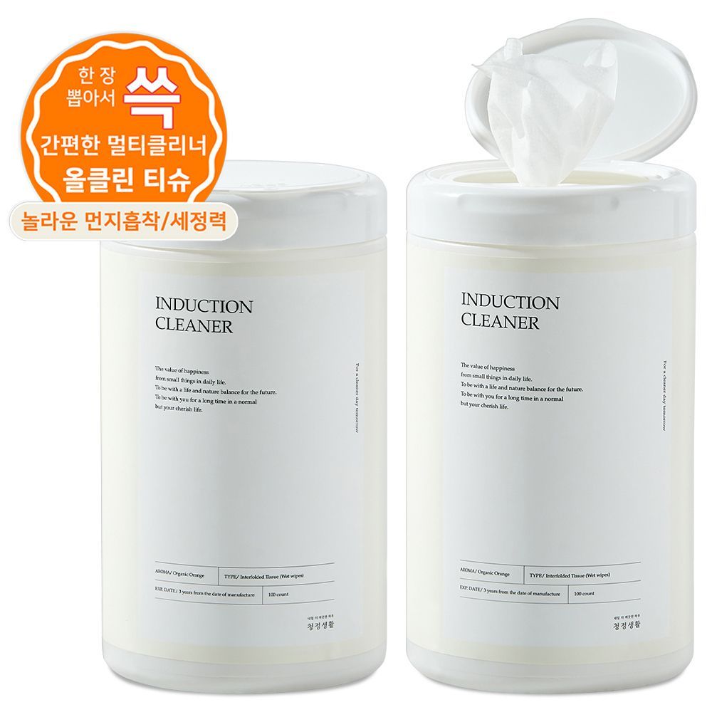 청정생활 청정생활인덕션클리너/주방클리너 150매입 1+1