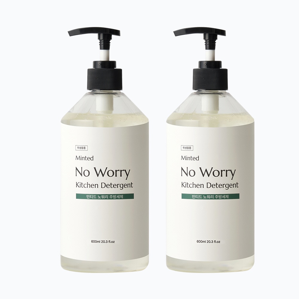 민티드 노워리 주방 세제 600ml 2개