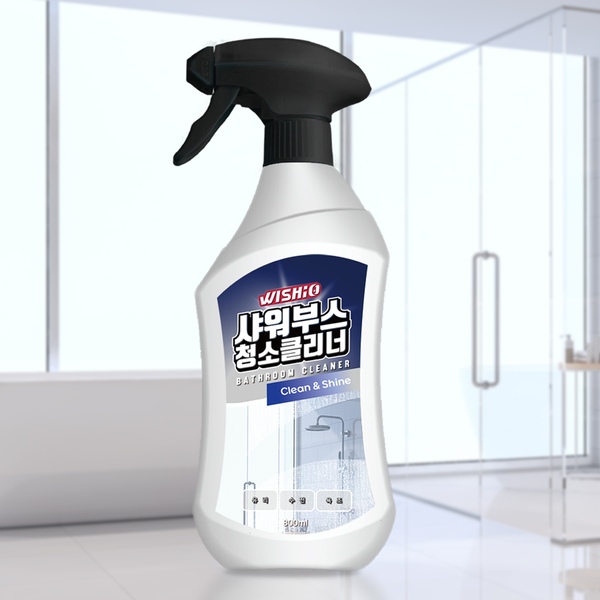 물때제거제 샤워부스 수전 유리 청소 물때 세정제 800ml 1개