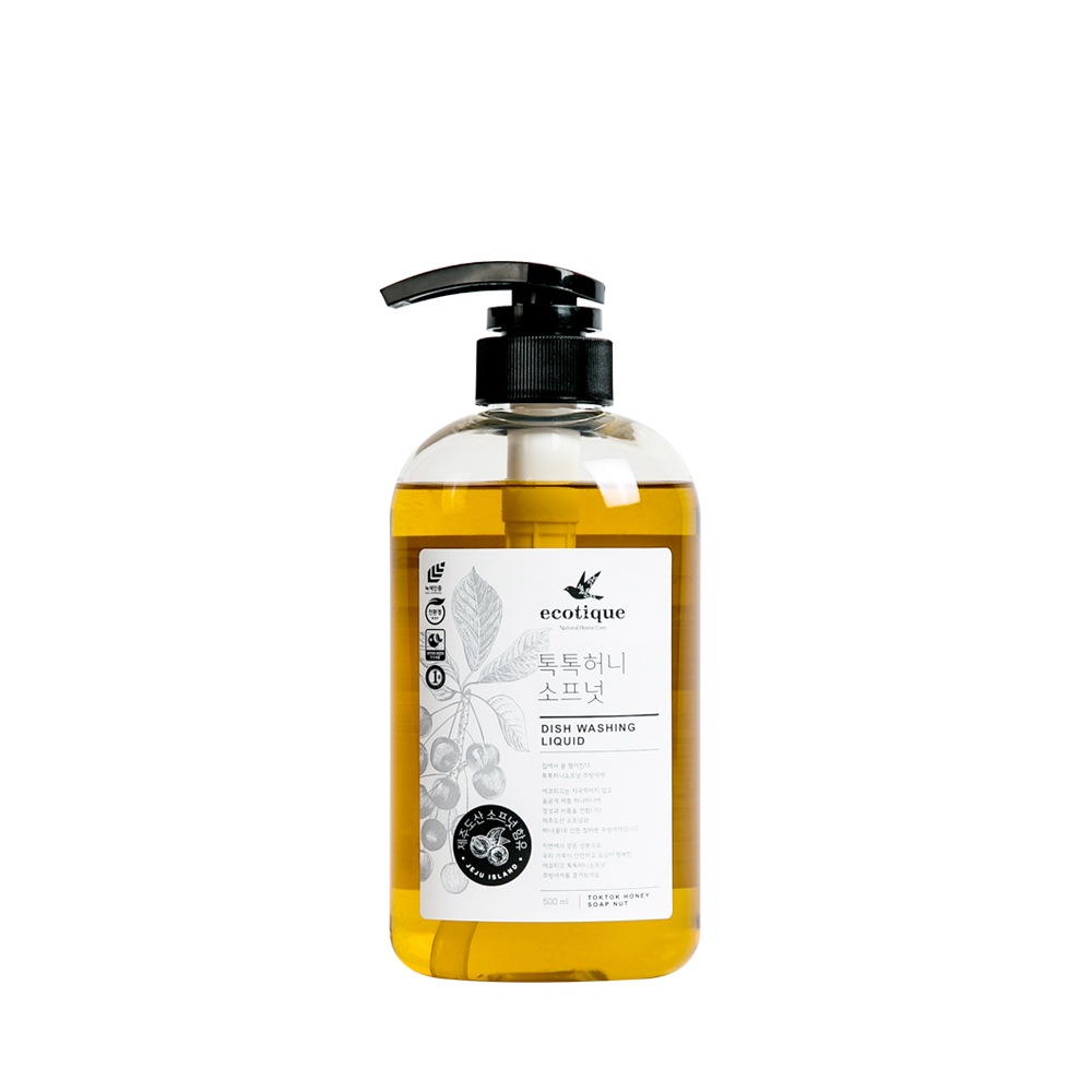 에코띠끄 녹색인증 친환경 톡톡허니 소프넛 과일 야채용 주방세제 용기 500ml