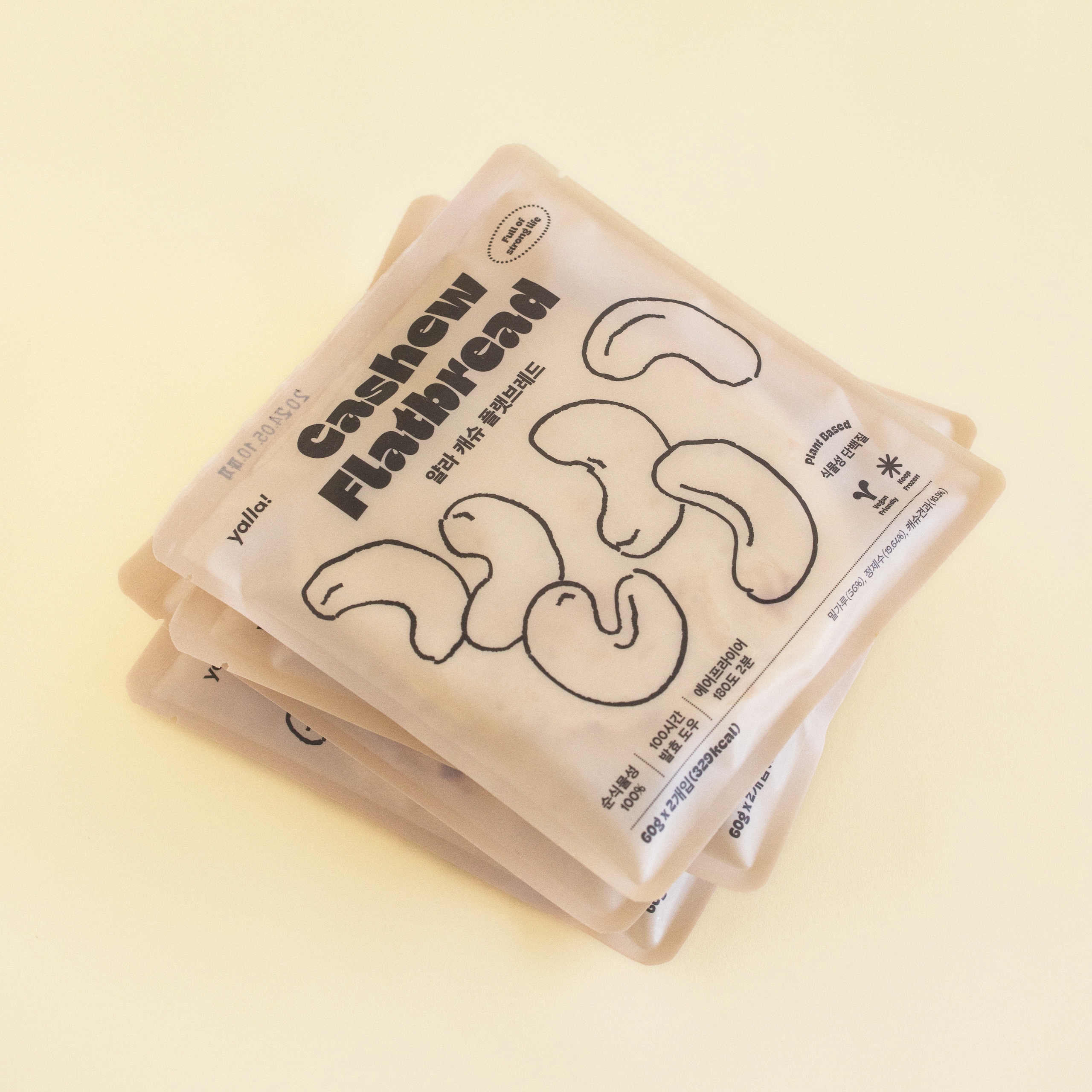 오늘의집 얄라 캐슈 플랫브레드 120g(60g*2)