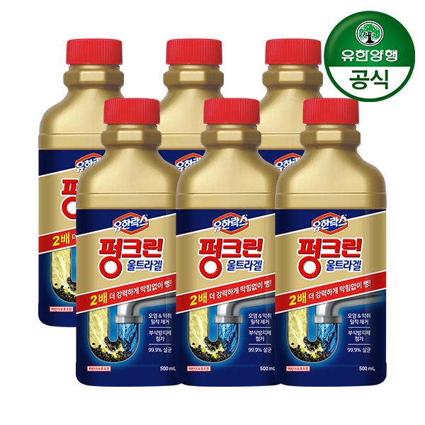 오늘의집 유한락스 펑크린 울트라겔 500ml 6개