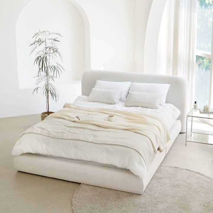 [오늘의집] 데일리리빙 [20%쿠폰] 드레스덴 조야패브릭 호텔식 침대프레임 SS/Q/K/LK/CK(패널추가)