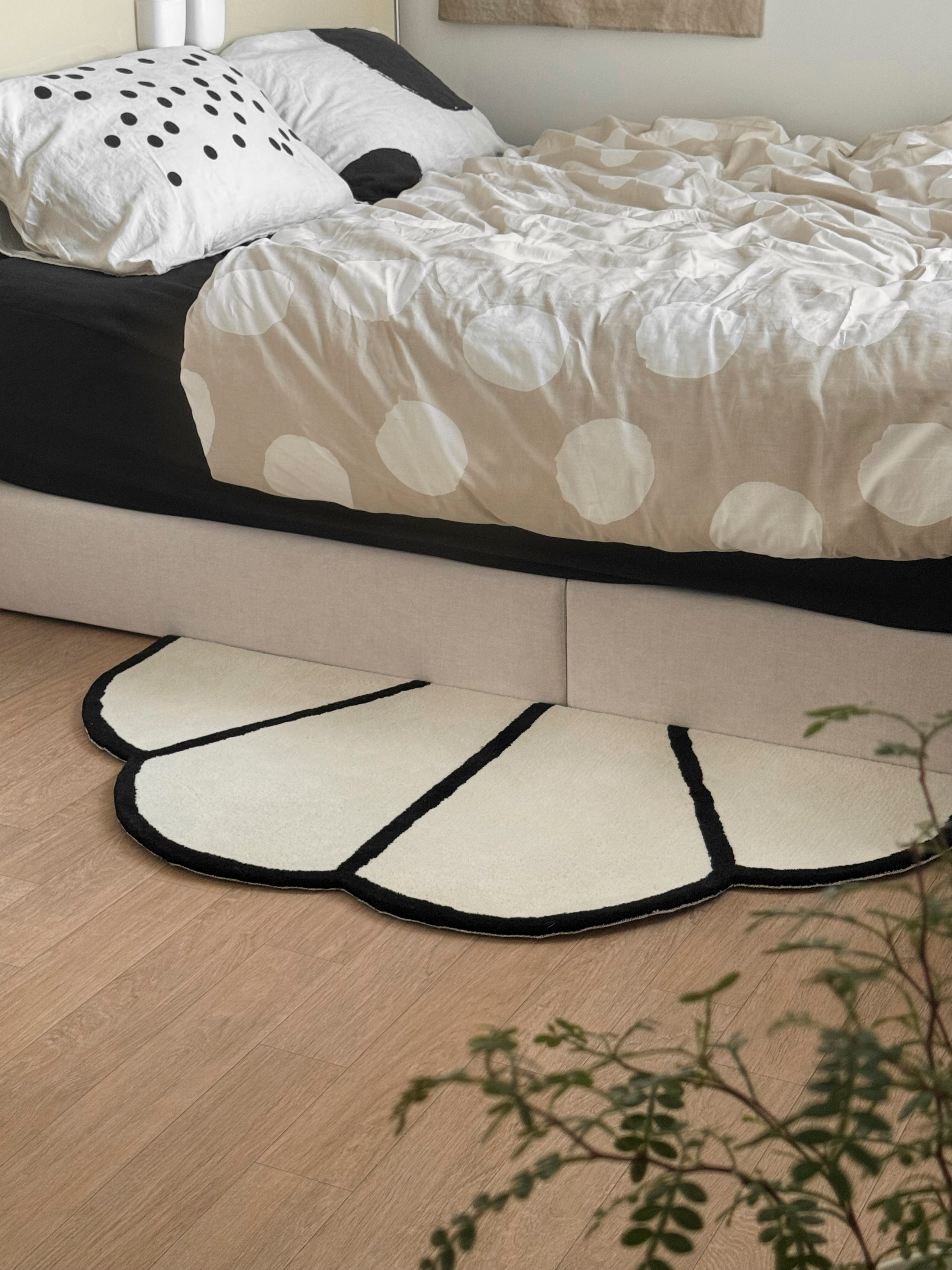 크루아상 터프팅 러그 핸드메이드 포인트 러그