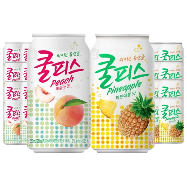뚱캔 350ml*24캔 파인애플 복숭아맛 선택