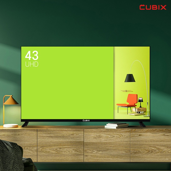 큐빅스 109cm(43인치) UHD 4K TV LED 에너지효율 1등급 대기업패널