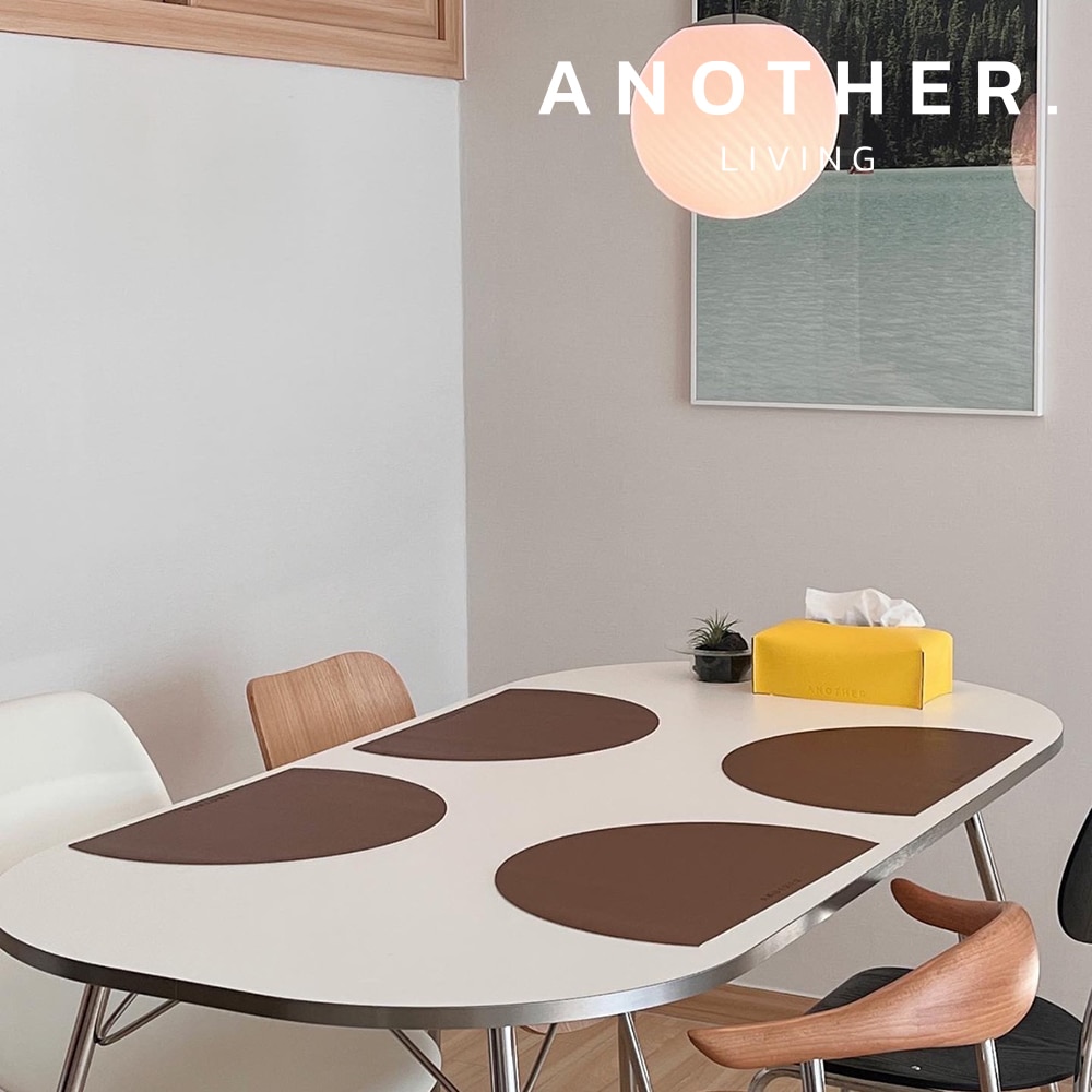 어나더 양면 가죽 식탁매트 테이블매트 방수 20color