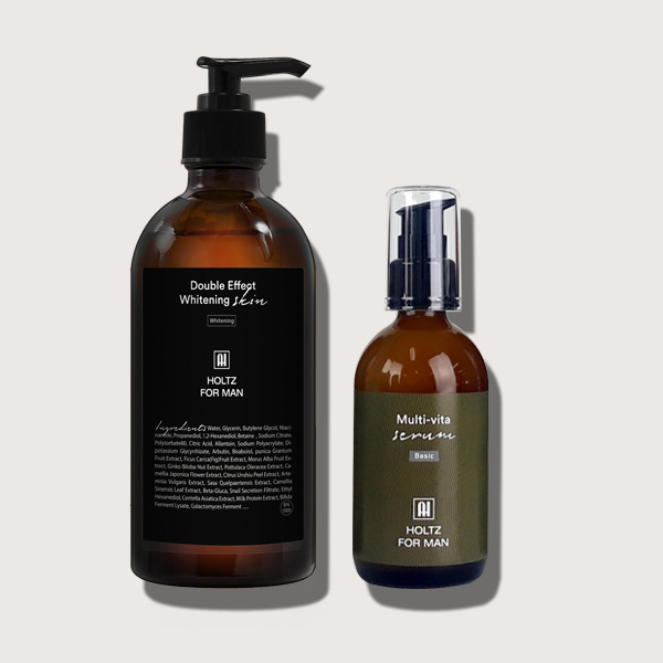 남성 남자 미백스킨 토너300ml 멀티비타세럼 에센스 100ml 2종 주름개선 기능성