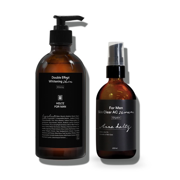 남성 남자 미백 스킨 토너 300ml 스킨 클리어 세럼 에센스 100ml 2종 세트