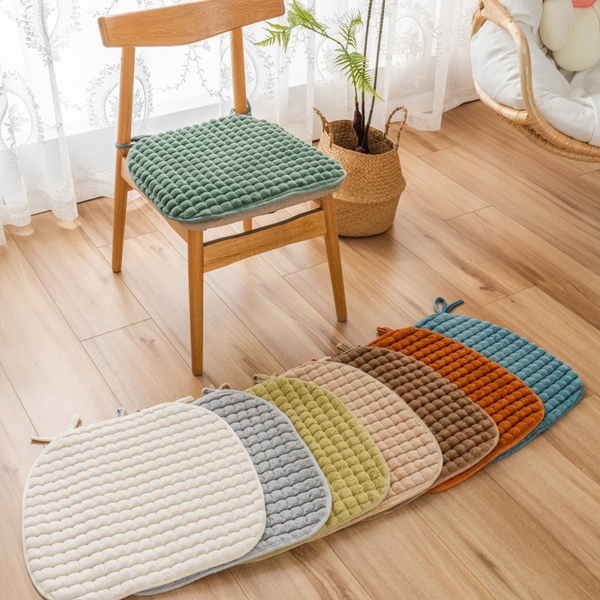 기분좋은 포근함 멜로우 의자방석 쿠션 끈으로 고정가능 8colors