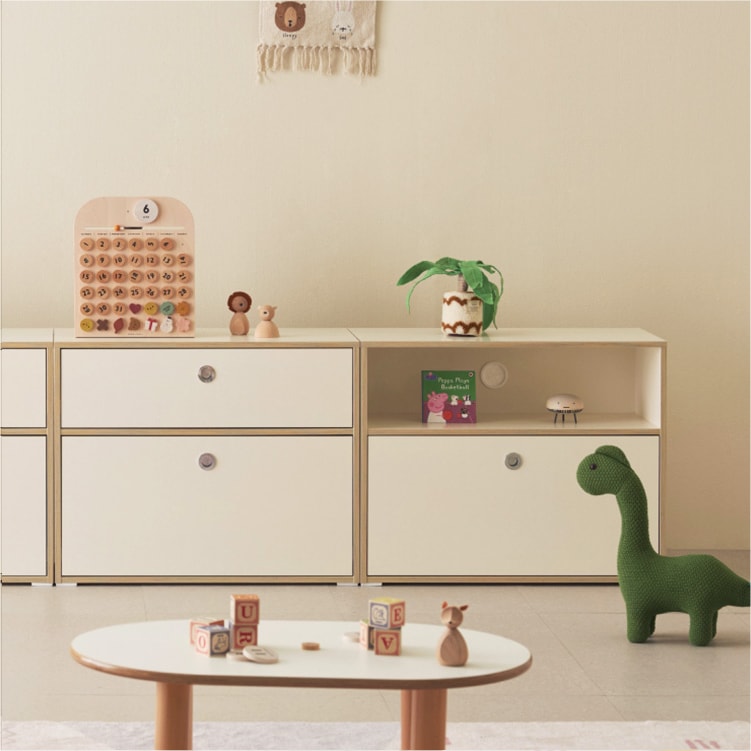 아이방 2단 수납장