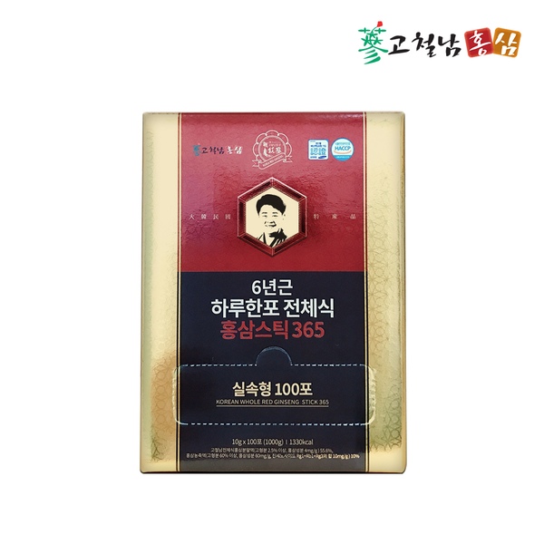 6년근 고려 홍삼정 하루한포 전체식 홍삼 스틱 365 100포