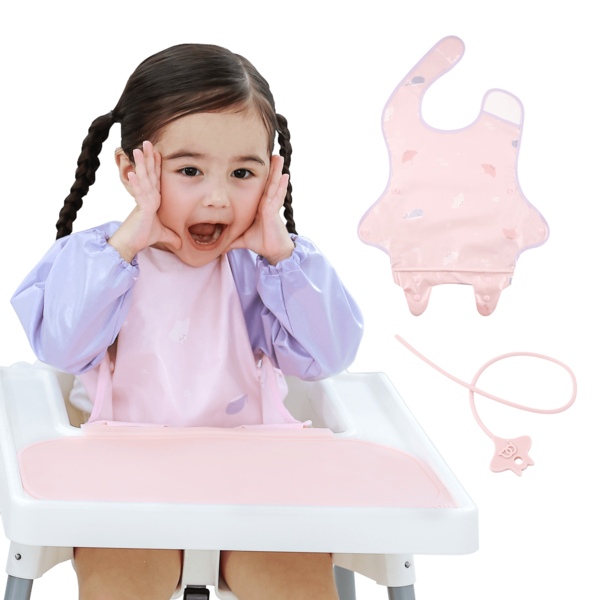 쥐가오리 이유식 턱받이 풀세트(민소매,긴팔,매트)