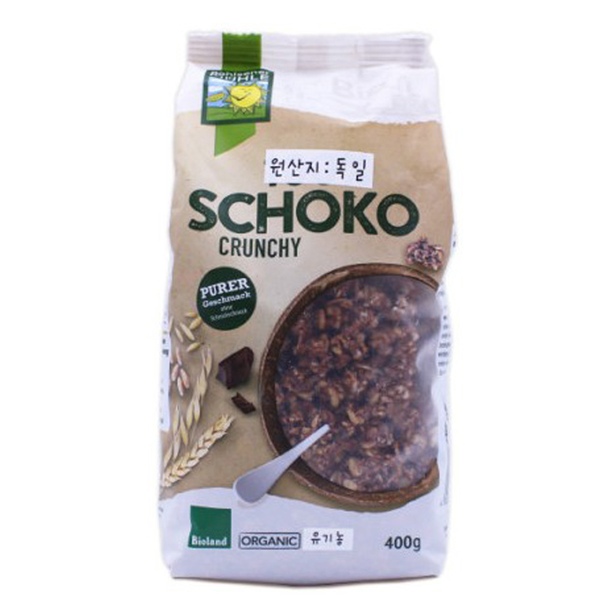 유기농 오트밀 초코 크런치 귀리 그래놀라 400g