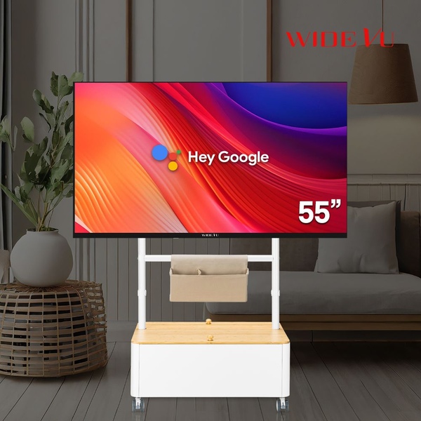 와이드무빙뷰 구글스마트 TV 139CM(55인치)4K UHD 이동식 수납스탠드 세트