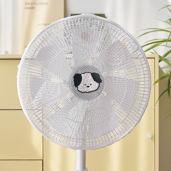 스토퍼로 맞춤핏 자수 퍼피 선풍기커버 선풍기안전망